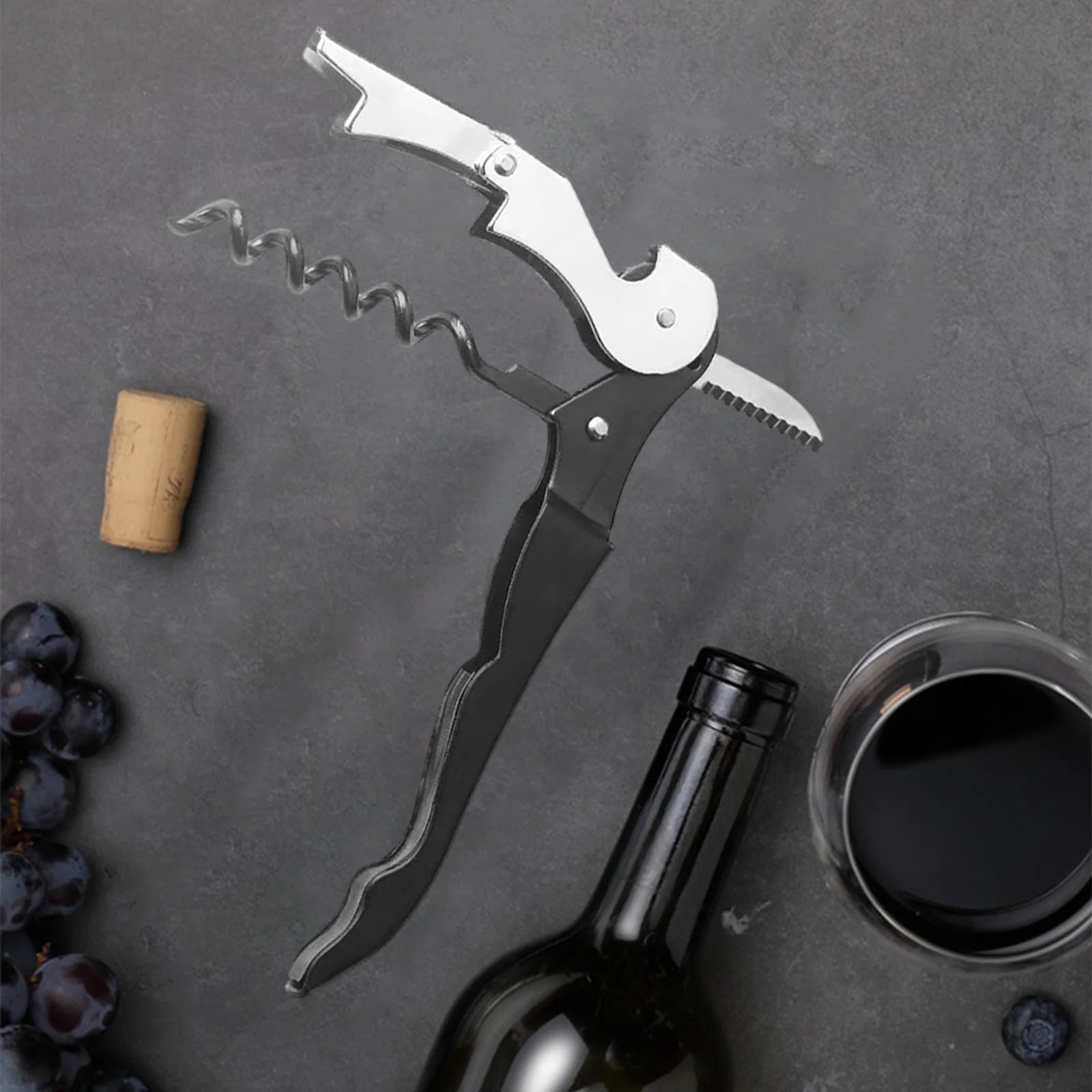 Hiroekza Opener Waiters Key For Servers Bartender With Foil Cutter Jar Opener Manual Bottle Opener Double Hinged Bottle Opener Kitchen Gadgets Clearance – Convenient Drink Preparation for Streamlined Everyday Routines