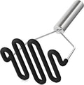 Non-Scratch Silicone Potato Masher Kitchen Tool Potatoes Masher Potato Masher Stainless Steel Wrapped In Well-crafted Silicone Potato Smasher Black – Durable Stainless Steel Construction for Streamlined Everyday Routines