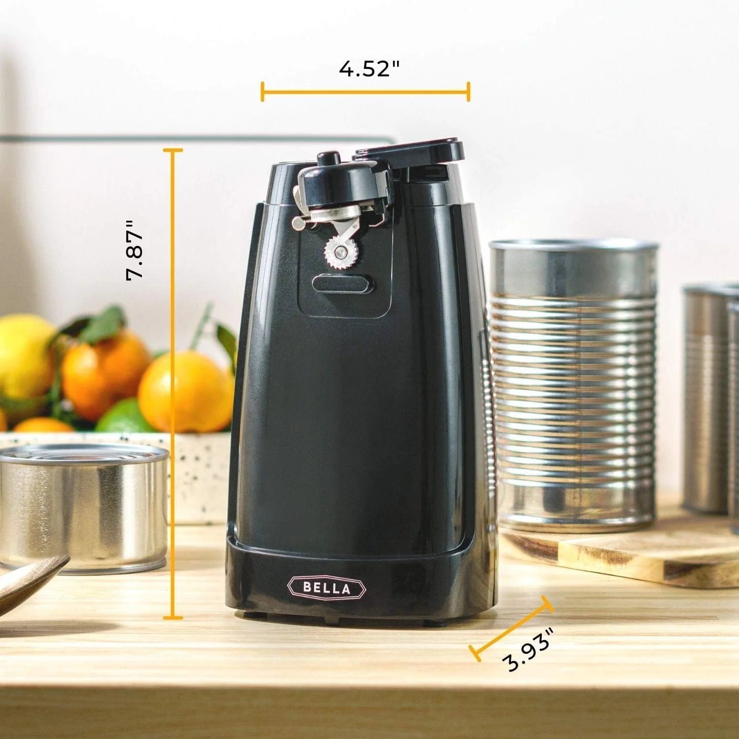 Electric Can Opener and Knife Sharpener Multifunctional Jar and Bottle Opener with Removable Cutting Lever and Cord Storage Stainless Steel Blade – Durable Stainless Steel Construction for Streamlined Everyday Routines