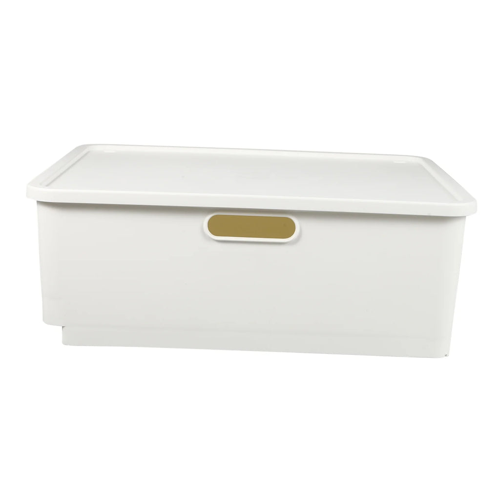 Japanese Storage Box Kitchen Shelves Basket Containers with Lids White – Multiroom Organization Format for Streamlined Everyday Routines
