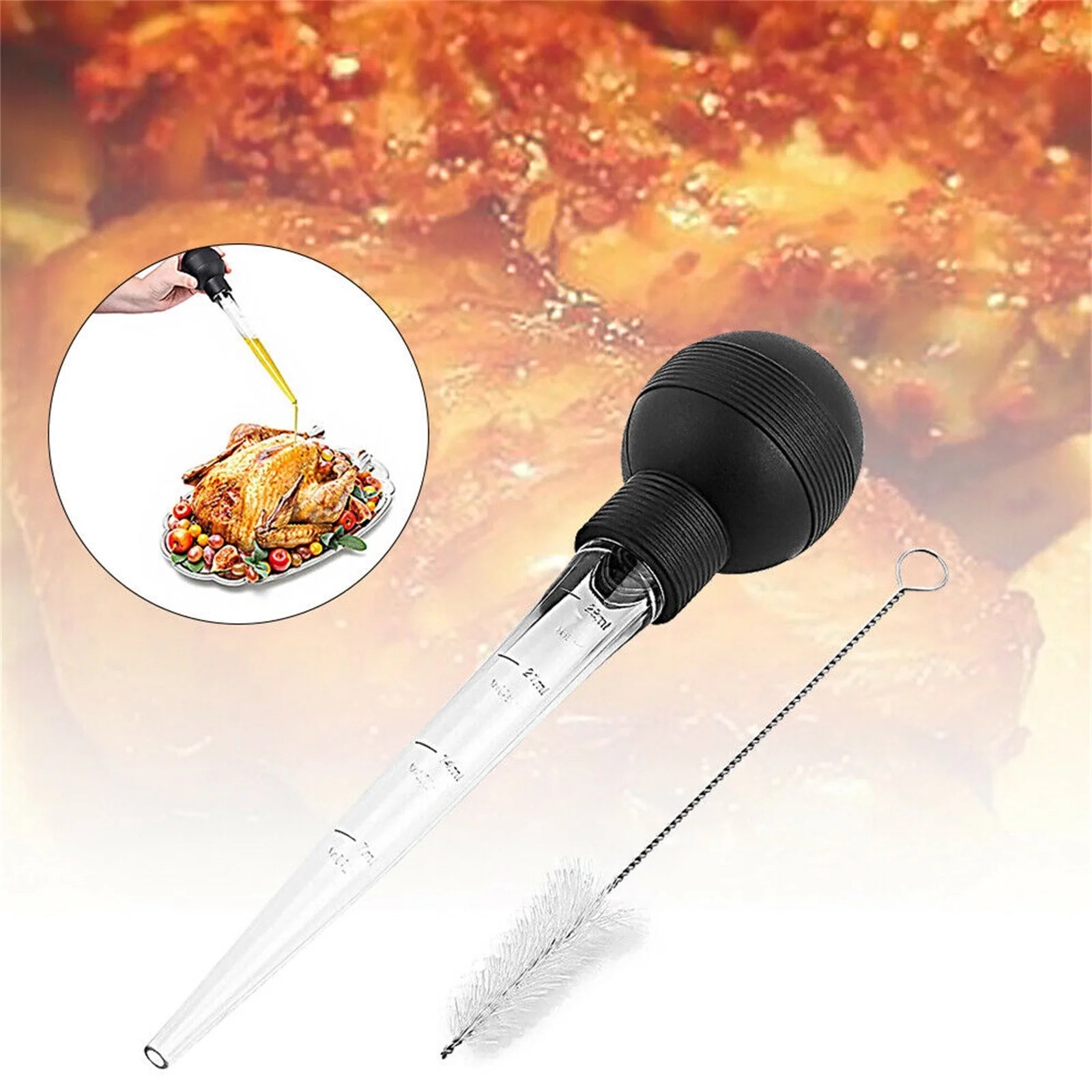 Hiroekza Turkey Baster 28ml Meat Baster Kitchen Utensil For Turkey Beef Pork Roasting Chicken Kitchen Gadgets Clearance – Everyday Kitchen Functionality for Streamlined Everyday Routines