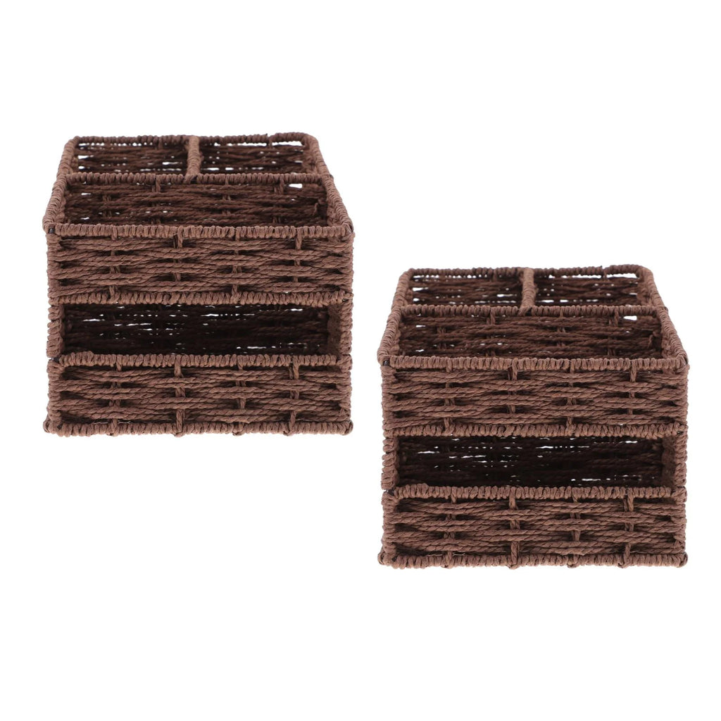 2pcs Desktop Storage Container Home Office Storage Box Sundries Small Items Organizer – Practical Home Organization for Streamlined Everyday Routines