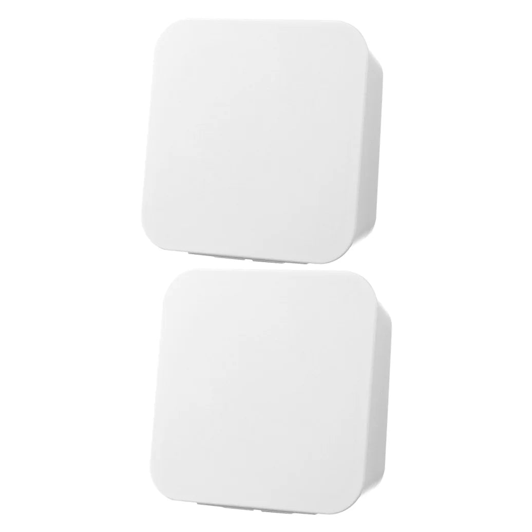 2 Pcs Wall-mounted Boxes Small Apartment Storage Box 14x5.5x14cm White – Space-Saving Hanging Design for Streamlined Everyday Routines