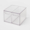All Purpose 2 Drawer Storage ClearAcrylic Utility Bins,1352 Volume,H 12.6D 12.2 – Practical Home Organization for Streamlined Everyday Routines