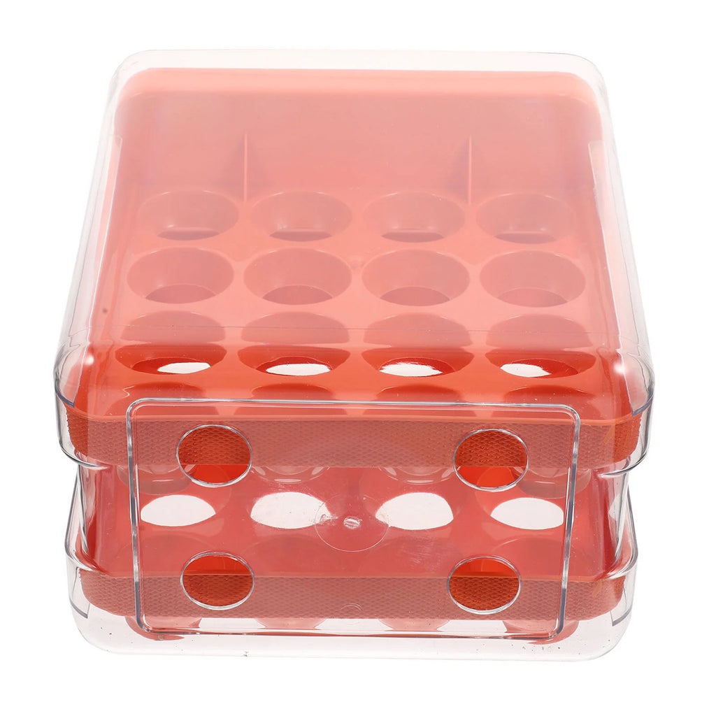 Holder Decor Egg Storage Box Egg Storage Shelf 21.5x22.5x14cm Orange – Practical Home Organization for Streamlined Everyday Routines