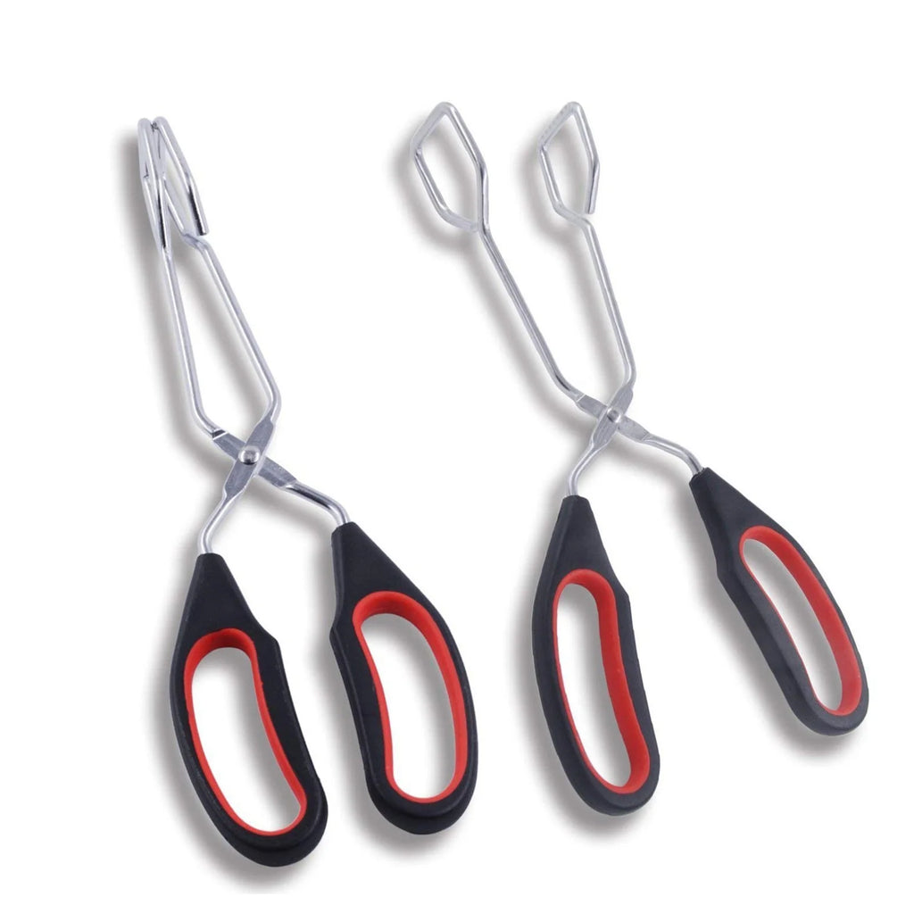 Scissor Tongs with Silicone Tips 23.5x7.5cm Stainless Steel Nonstick Kitchen Cooking Tool – Durable Stainless Steel Construction for Streamlined Everyday Routines