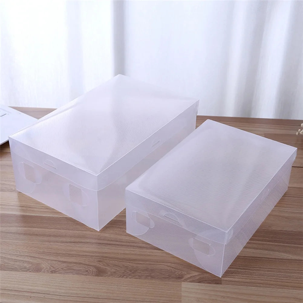 12 PCS Shoes Boxes Transparent Shoes Cases Plastic Storage Box Shoes Container for Home Shop 28x18x10cm – Clear-View Organization for Streamlined Everyday Routines