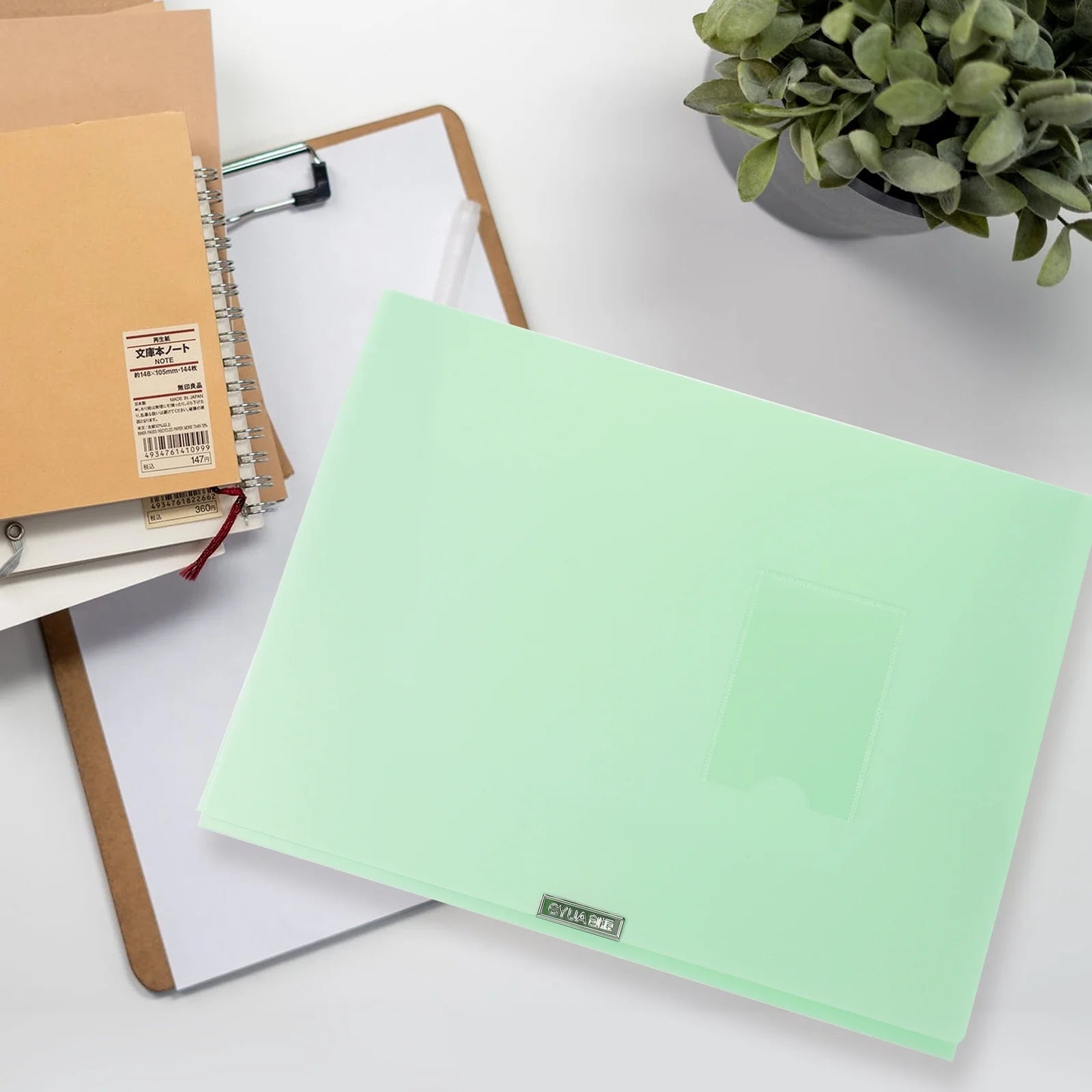 A4 File Box Photo Storage Boxes Organizer Folder Office Light Green – Practical Home Organization for Streamlined Everyday Routines