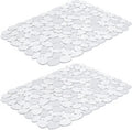 Bligli Pebble Sink Mat 2-Pack - PVC Kitchen Protector for Stainless Steel/Ceramic Dish Drying Mat for Dishes 15.7" x 11.8" Bling Clear – Clear-View Organization for Streamlined Everyday Routines