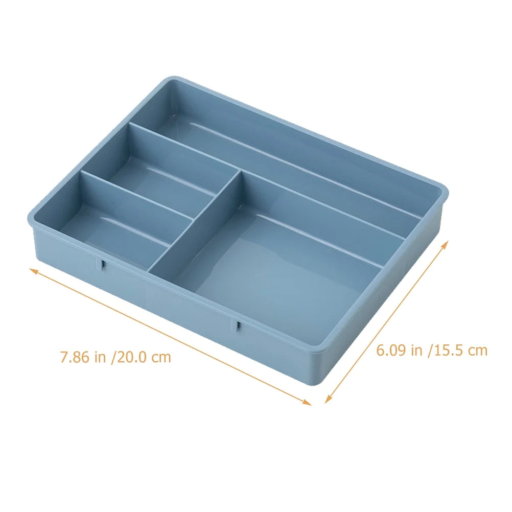 4 Pcs Office Storage Bins Drawers Four Grid Box Four-grid Compartment Case – Compartmented Organization for Streamlined Everyday Routines