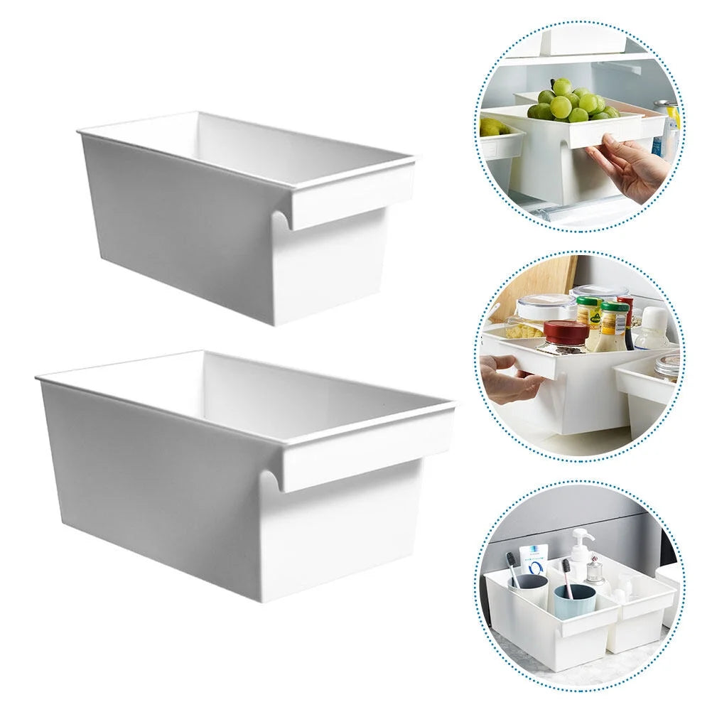 2 PCS Large Storage Containers with Lids Portable Box PP Material Boxes – Secure Lid Design for Streamlined Everyday Routines