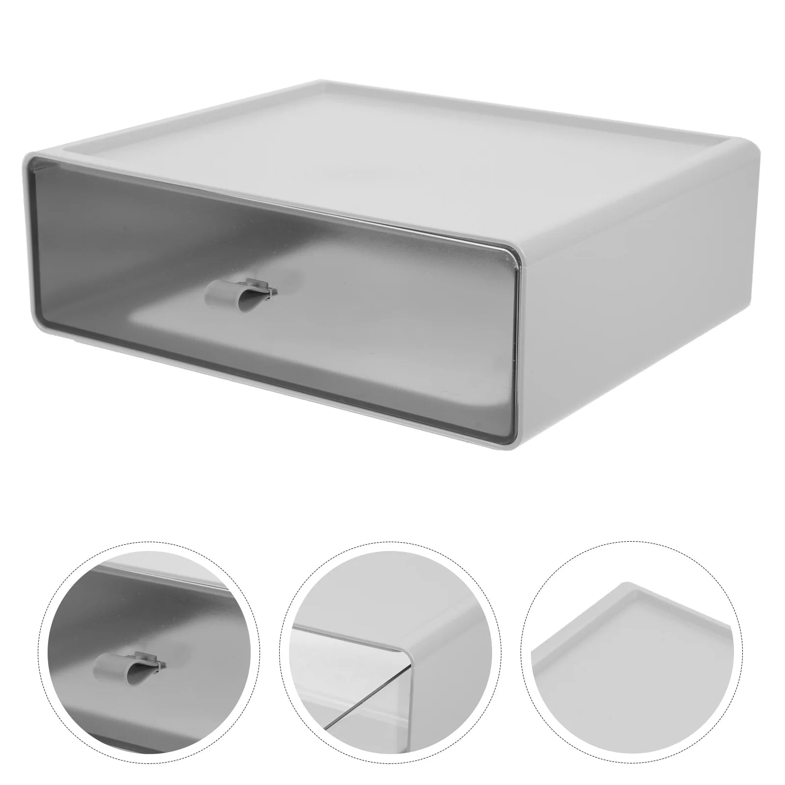 Storage Boxes for Shelves Drawer Stackable Desk Organizer – Multiroom Organization Format for Streamlined Everyday Routines