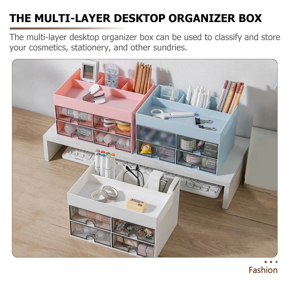 Storage Drawers Box Structure Multi-function Stationery Organizer – Everyday Household Format for Streamlined Everyday Routines