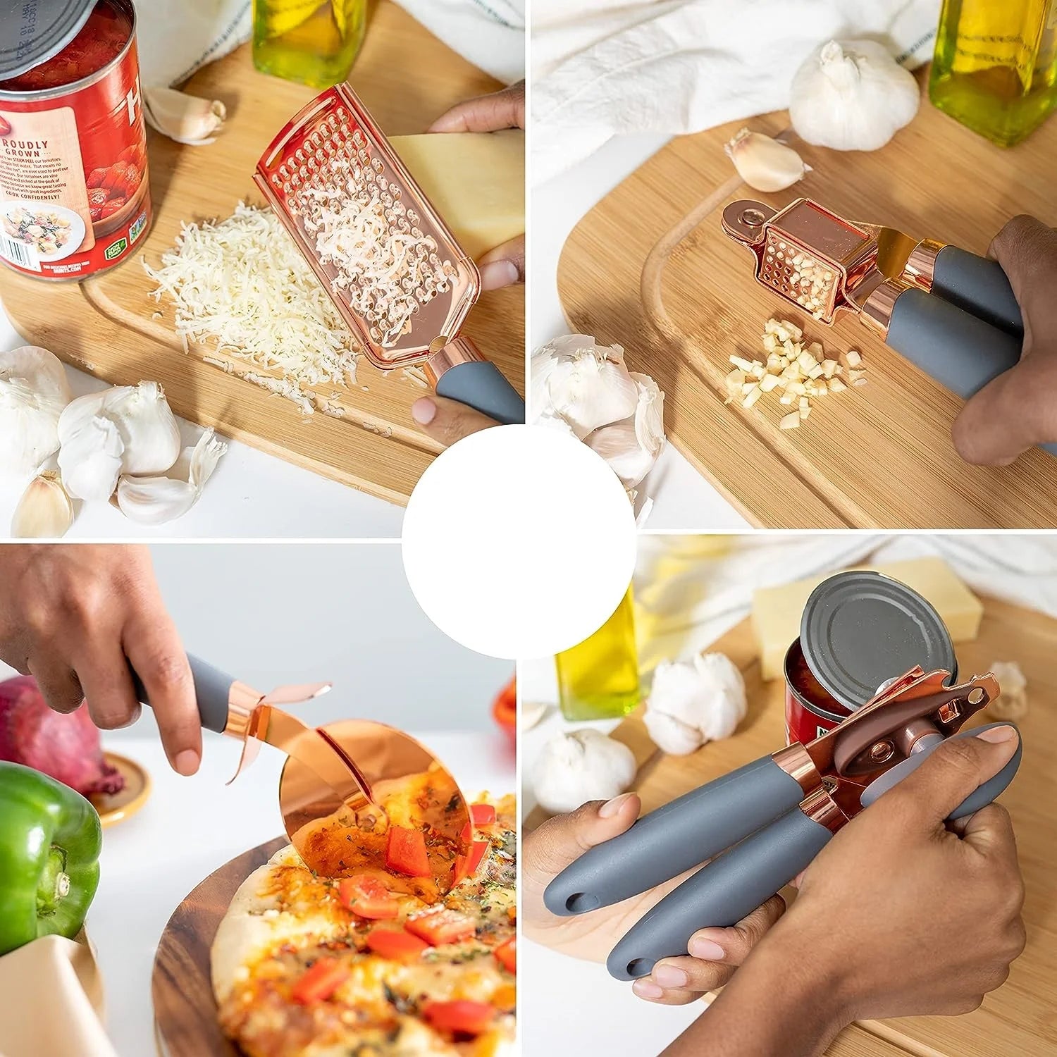 7-Piece Kitchen Gadget Set Copper Coated Stainless Steel Tableware with Soft Touch Handle – Convenient Carry Handles for Streamlined Everyday Routines