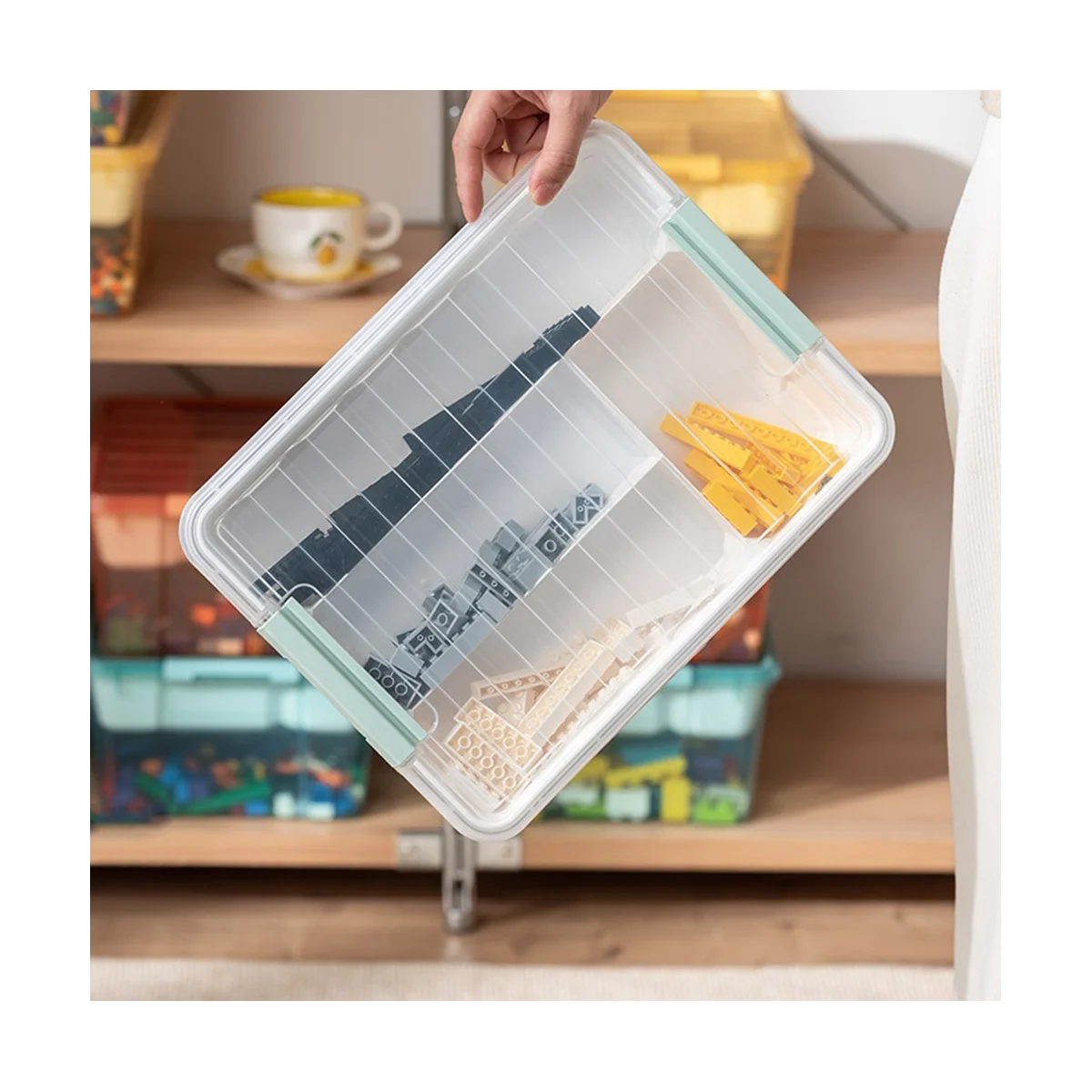 Plastic Stackable Storage Container Bin Box Tote with Lid for Home – Stackable Organization for Streamlined Everyday Routines