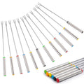 12PCS 9.5 Inch Color-Coded Stainless Steel Fondue Forks Cheese Fork Fruit with Heat-Blocking – Durable Stainless Steel Construction for Streamlined Everyday Routines