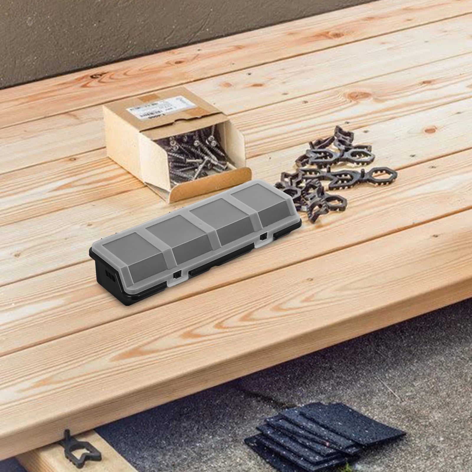 2 Pcs Screw Parts Box Storage Small Organizer Large Organizers and Bins Crate Black – Convenient Multi-Piece Set for Streamlined Everyday Routines